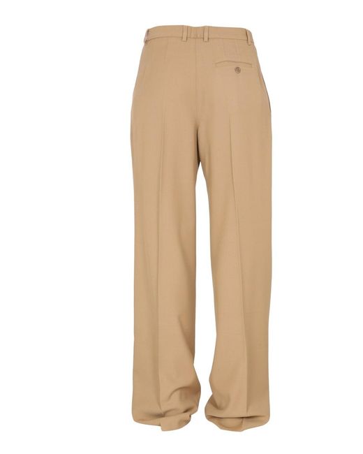 Aspesi Natural Gabardine Trousers Viscose Wool Elastane