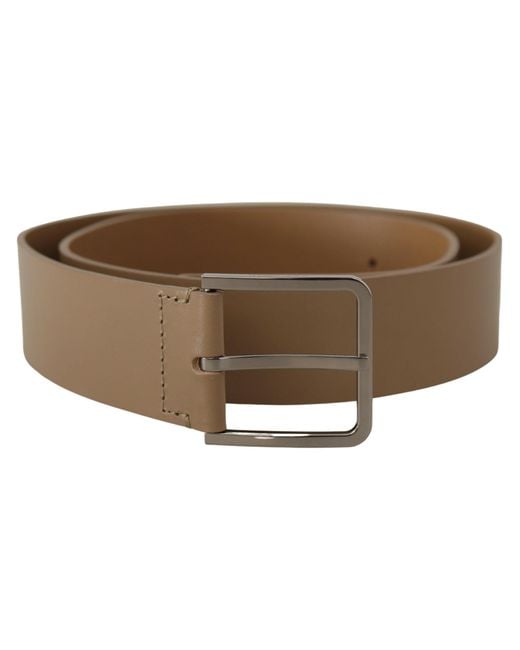 Dolce & Gabbana Green Calf Leather Wide Metal Belt for men
