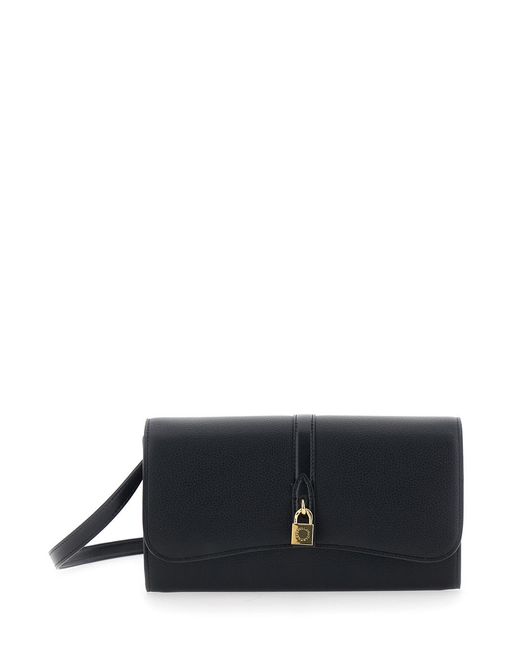 Stella McCartney Black 'Stella Ryder' Crossbody Bag With Logoed Padlock Detail On The Front