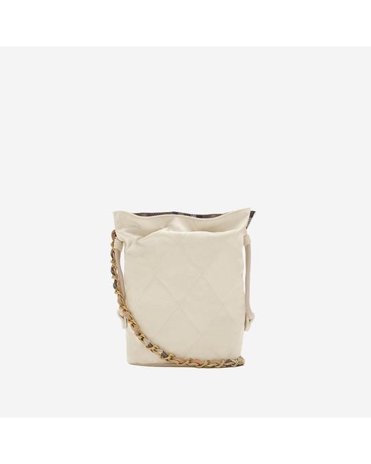 Burberry Natural Shoulder Bag Reversible Nylon Polyamide