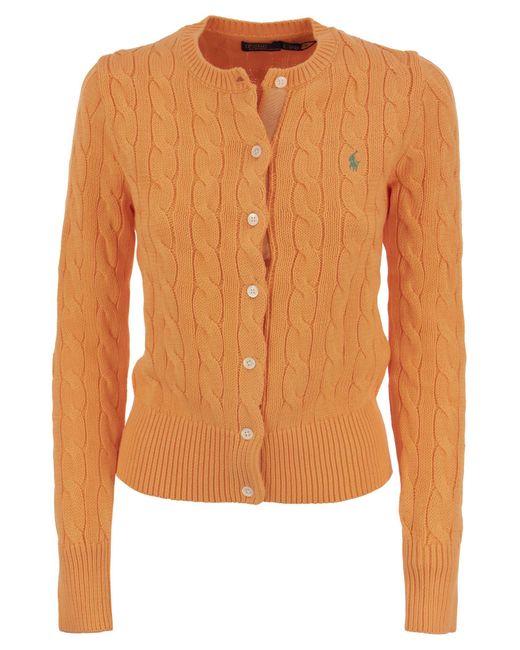 Ralph Lauren Cardigan Fair Orange Lyst