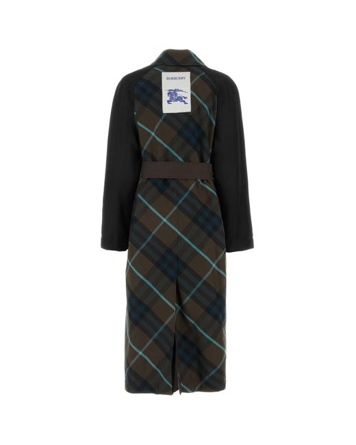 Burberry Black Embroidered Gabardine Bradford Trench Coat