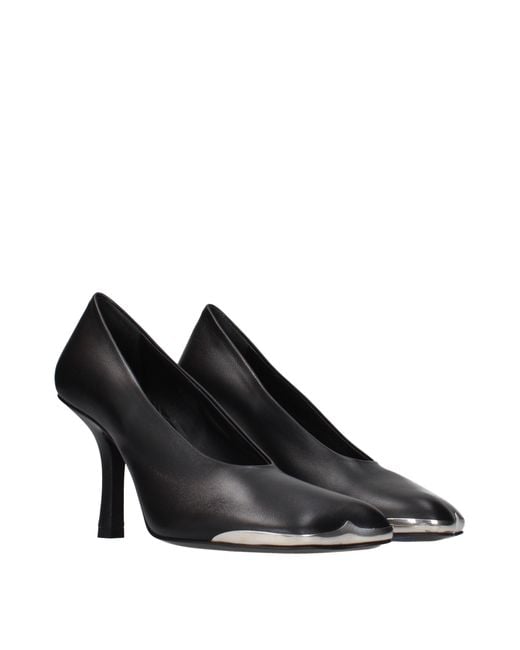 Burberry Blue Leather High Heel Pumps