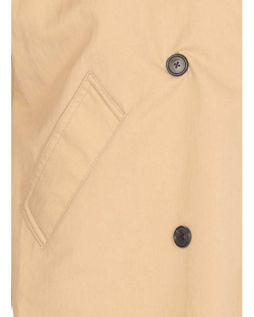 Khaite Natural Cotton Double Breasted Coat