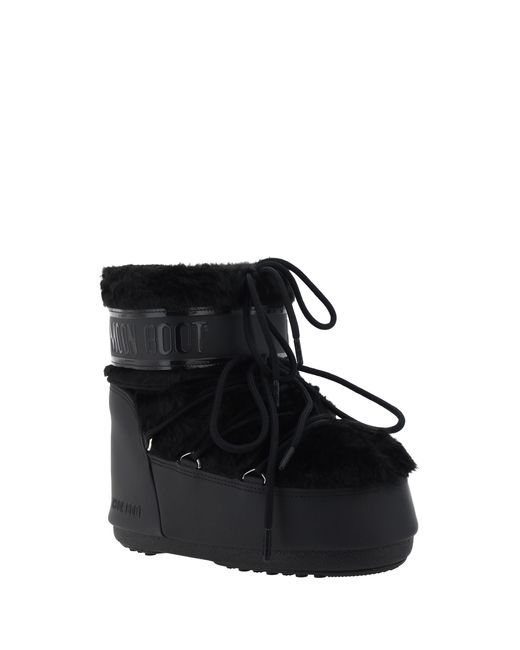 Moon Boot Blue Icon Low Faux Fur Boots Polyamide