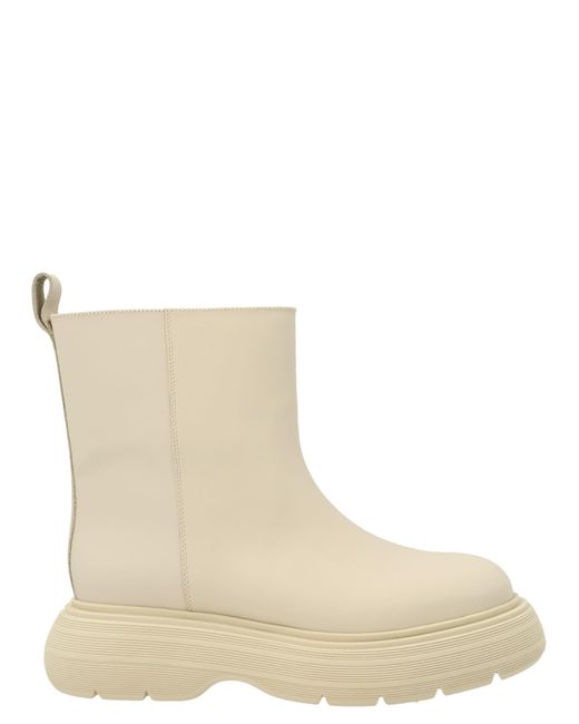 Gia Borghini Leather Marte Boots in White | Lyst