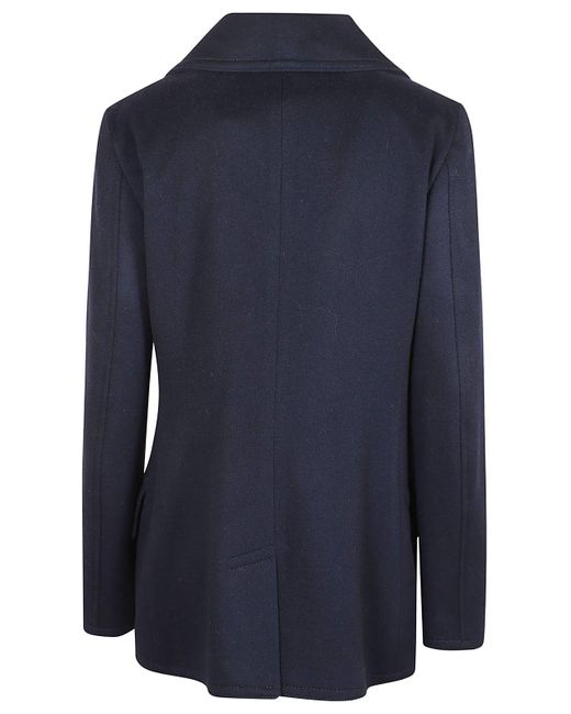 Ralph Lauren Blue Slim Fit Double-Breasted Coat