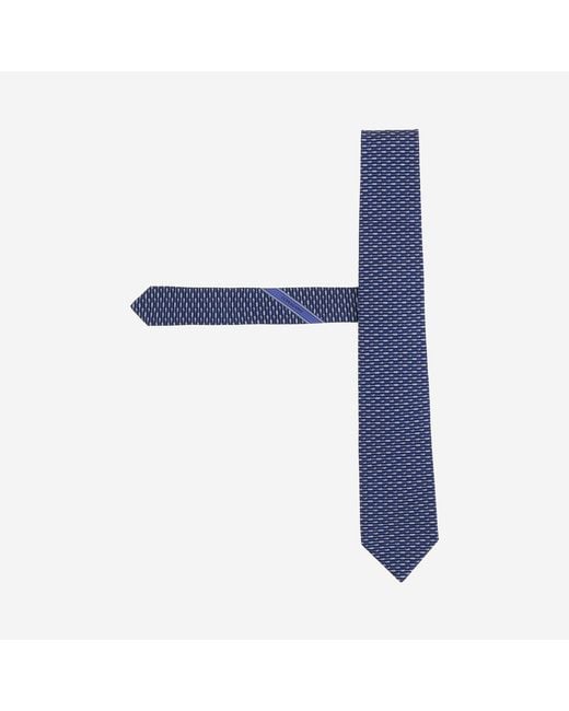 Ferragamo Blue Silk Tie Ties & Bow for men