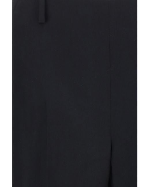 Khaite Blue Grenare Pants Polyester; Linen