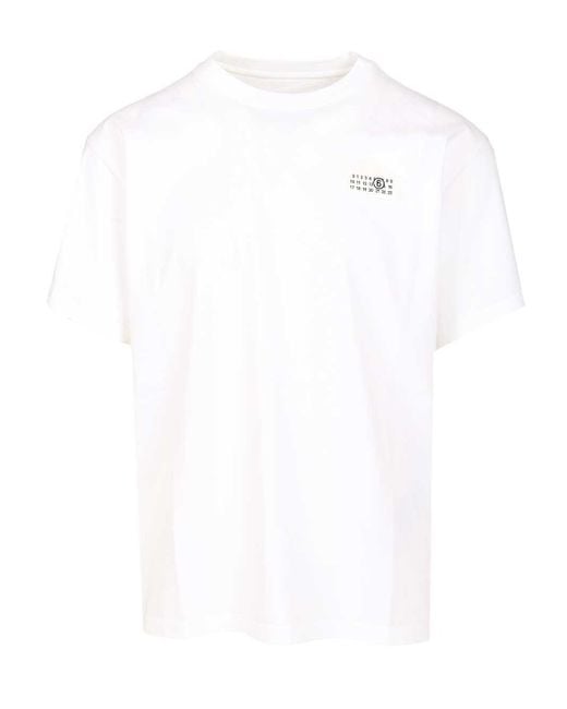 MM6 by Maison Martin Margiela White Trompe T-Shirt for men