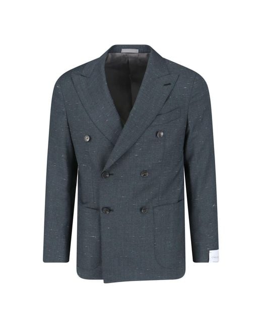 Caruso Blue Jackets Wool for men