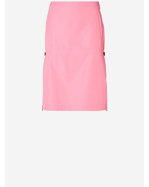 Fendi Pink Skirt Technical Viscose