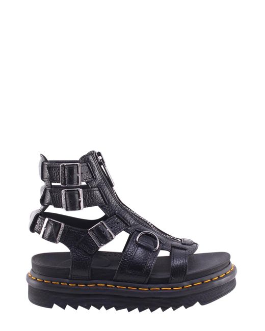 black olson sandals