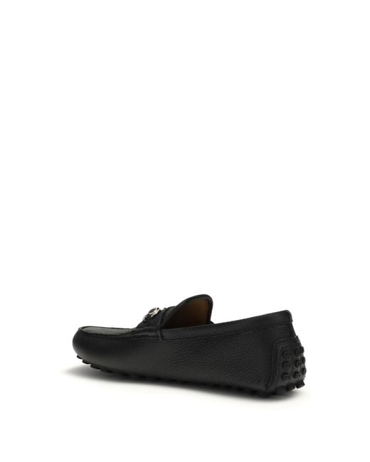 Gucci Black Driver Loafers Horsebit Calf Leather for men