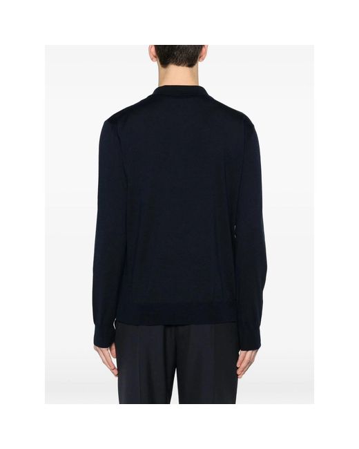 Valentino Black Polo Collar Sweater Fabric: 100. Shirts for men