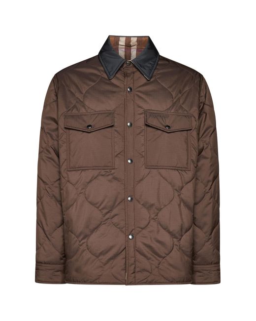 Burberry Reversible Quilted Nylon Jacket in Brown for Men | Lyst