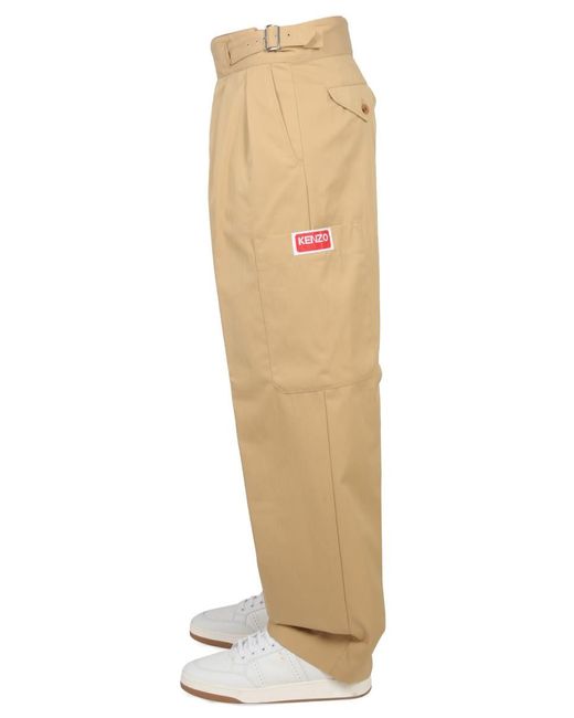 KENZO Natural Cargo Pants for men