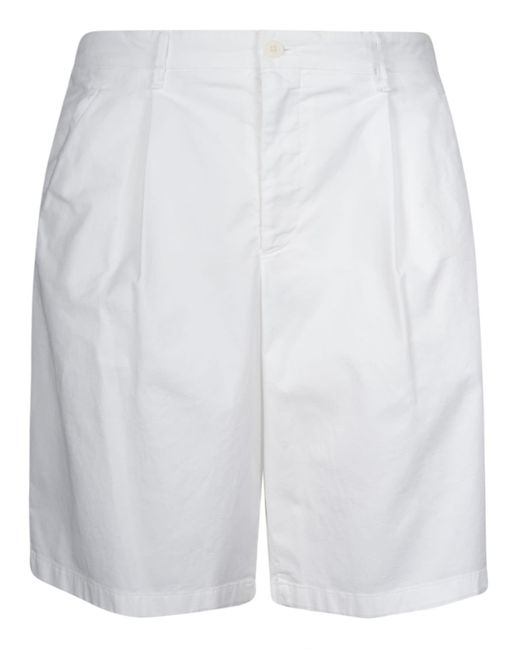 Giorgio Armani White Buttoned Shorts for men