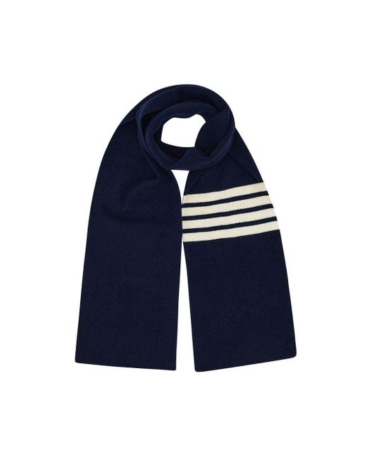 Thom Browne Blue " Full Needle Rib " Cashmere Scarf for men