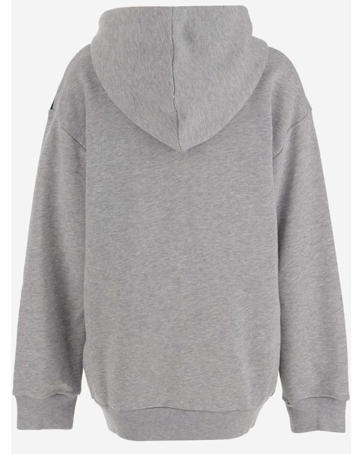 Gucci Gray Cotton Hoodie With Logo Hoods & Sweatshirts for men