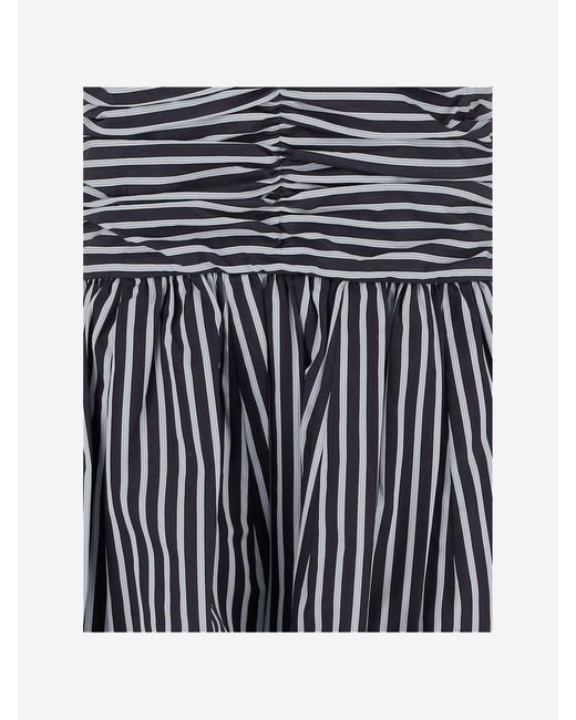 Patou Blue Mini Dress With Open Back