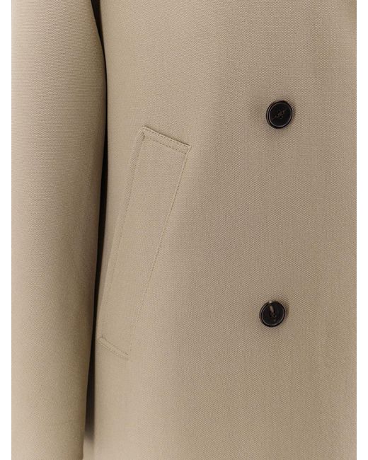 The Row Natural Sable Oversize Wool Coat