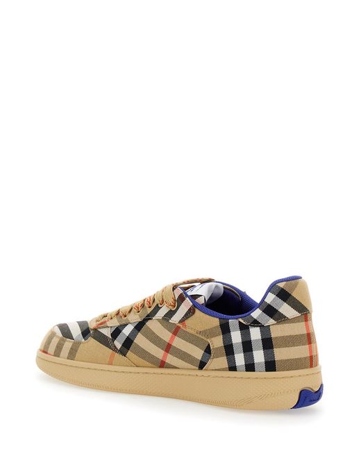 Burberry Natural Low-Top Sneakers Polyester Cotton Trainers for men