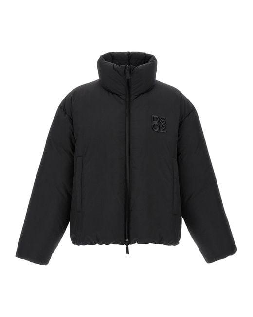 DSquared² Black 'Ball Nylon Puffer' Down Jacket for men