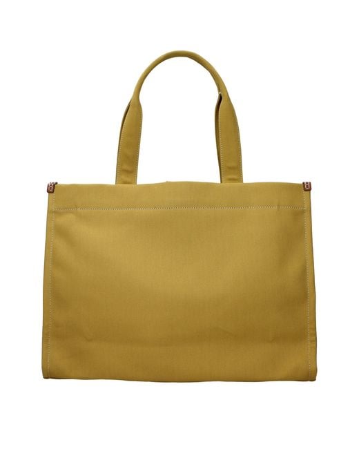 Tory Burch Yellow Fabric Shoulder Bag