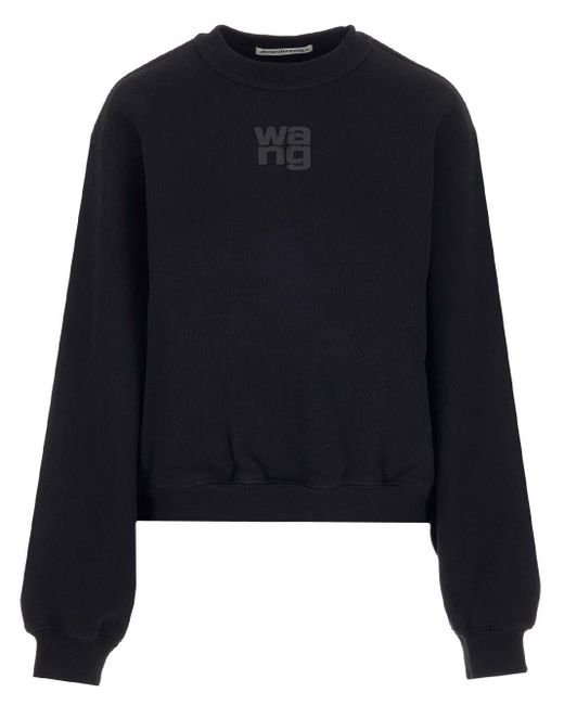 Alexander Wang Black Sweatshirt With Embossed Logo