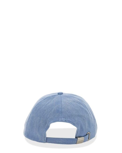 Ganni Baseball Cap in Blue Lyst