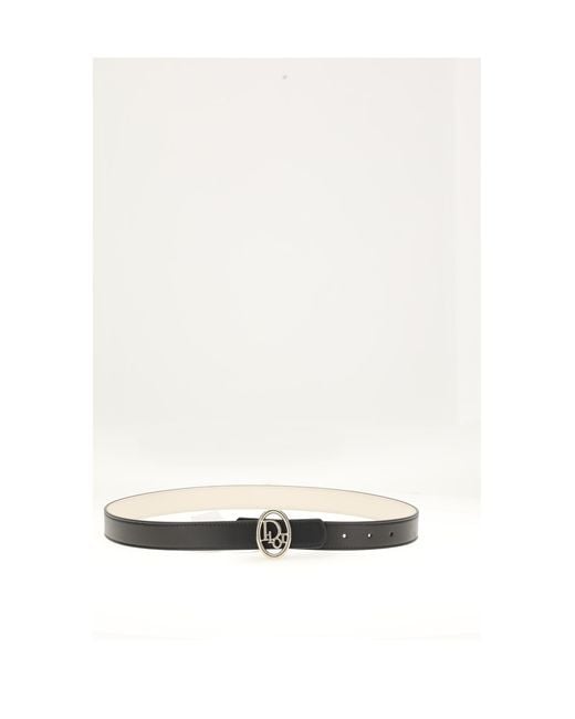 Dior White Belt Oblique-Multicolour Calf Leather (Bos Taurus)