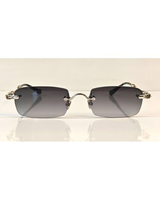Chrome Hearts Pills Iii - Shiny Silver - Black Sunglasses for men