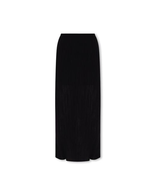 MM6 by Maison Martin Margiela Black Pleated Skirt, '