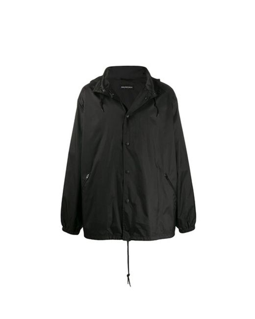 Balenciaga Black Oversized Windbreaker Jacket for men