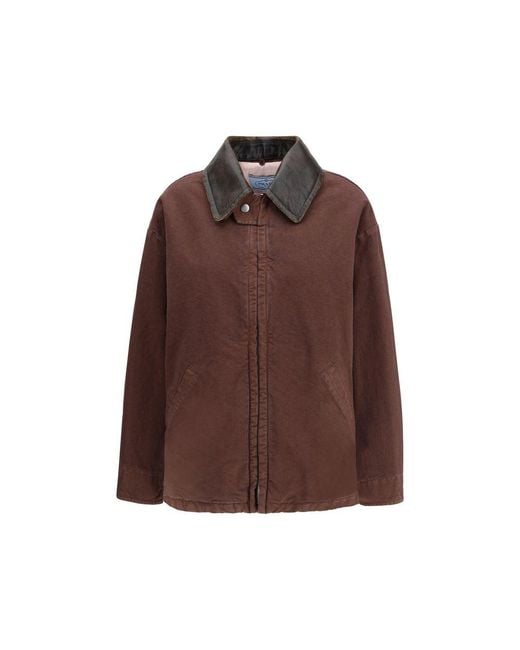 Prada Brown Cotton Coat