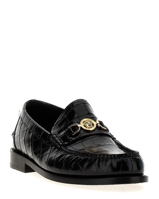 Versace Black 'Medusa '95' Loafers for men
