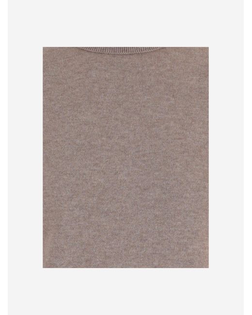 Allude Gray Cashmere Turtleneck Sweater