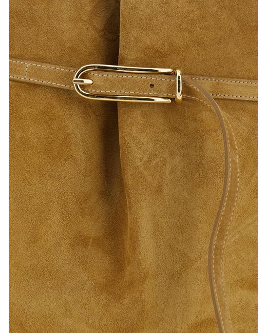 Liffner Natural Crossbody Bag With Adjustable Strap Suede For Cow Shoulder