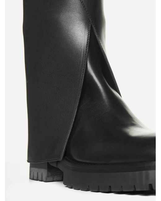 Ann Demeulemeester Black Jay Leather Boots
