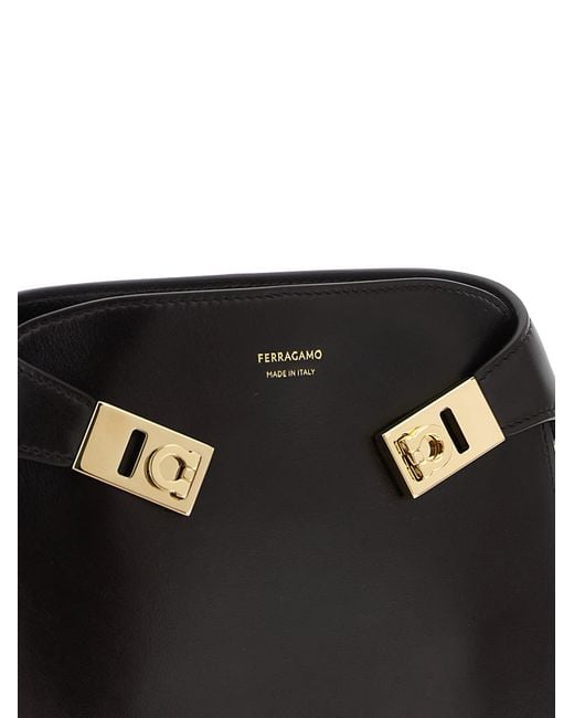 Ferragamo Black Â€˜Hug Bb Sâ€ Belt Bag