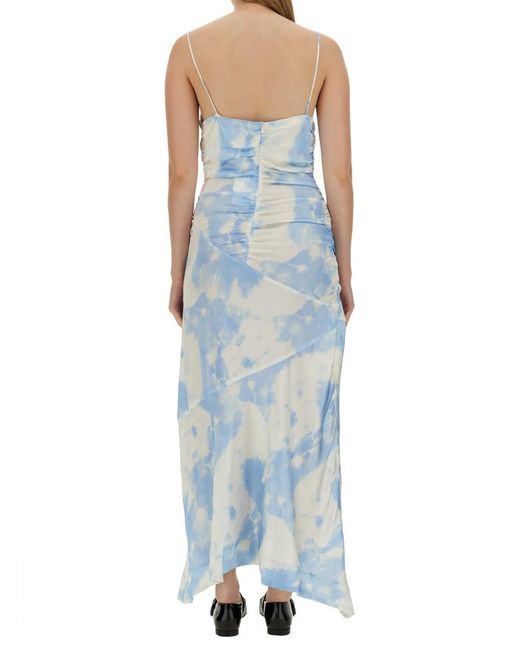 Ganni Blue Dress With Print