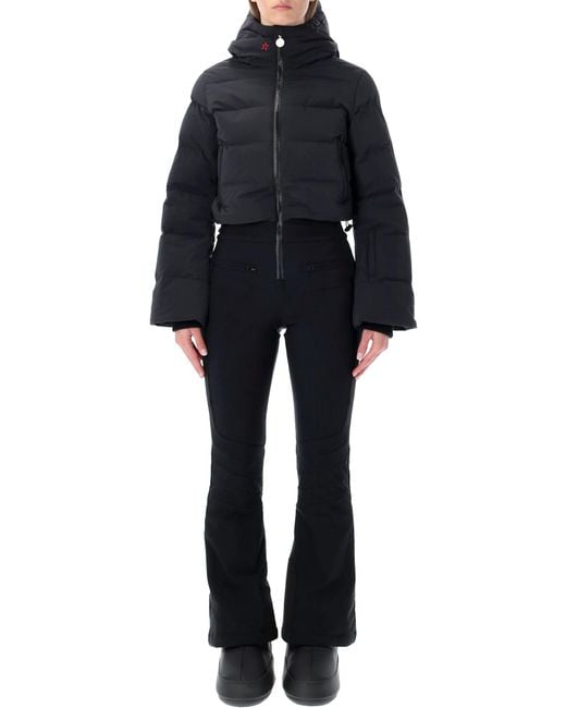 Perfect Moment Black Polar Flare Ski Suit
