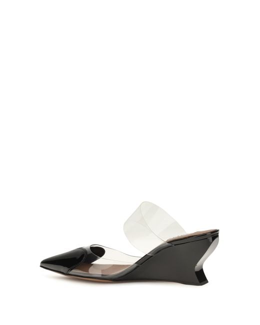 Alaïa White Mules Le Coeur Patent Leather Calf Pumps