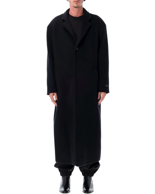 Fear Of God Black Melton Wool Relaxed Coat for men