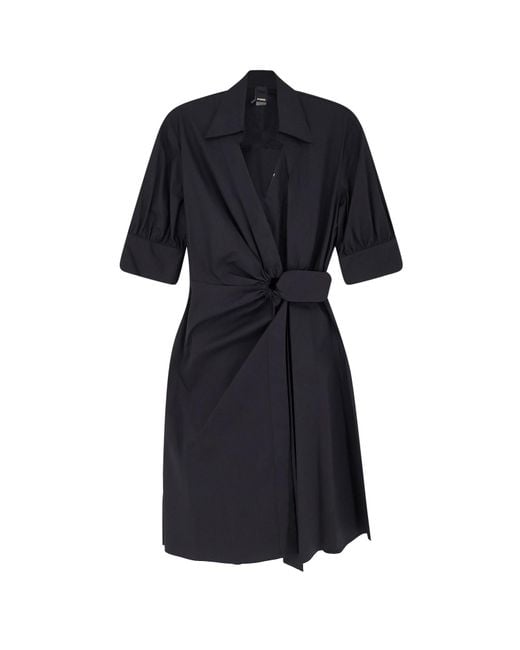 Pinko Black Dresses Cotone Elastan