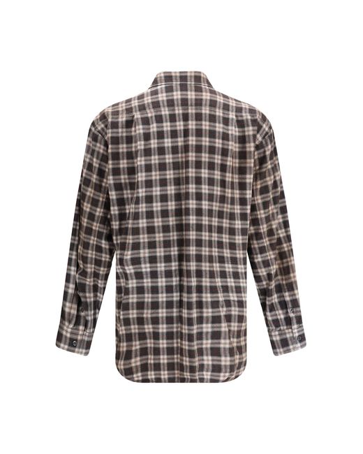 DSquared² Gray Butch Check Shirt for men