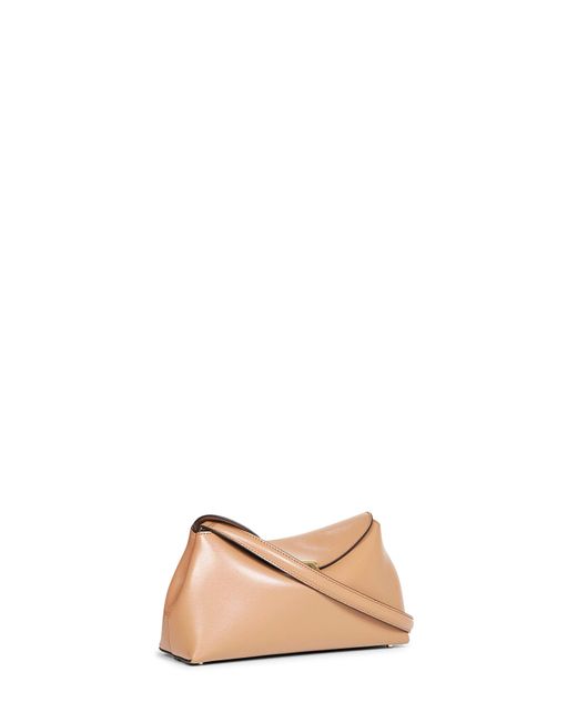 Totême Natural Clutch Bag T-Lock Calf Leather Handbags