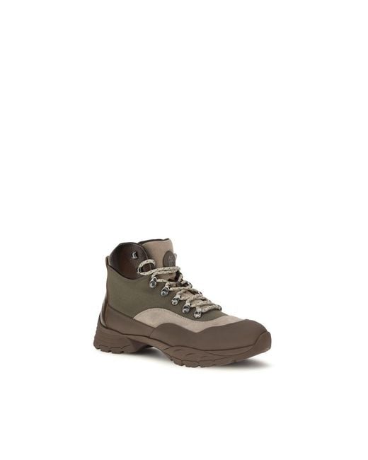 Brunello Cucinelli Brown Nylon Lace-Up Boots for men
