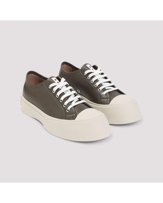 Marni Green Pablo Calf Leather Sneakers for men